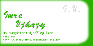 imre ujhazy business card